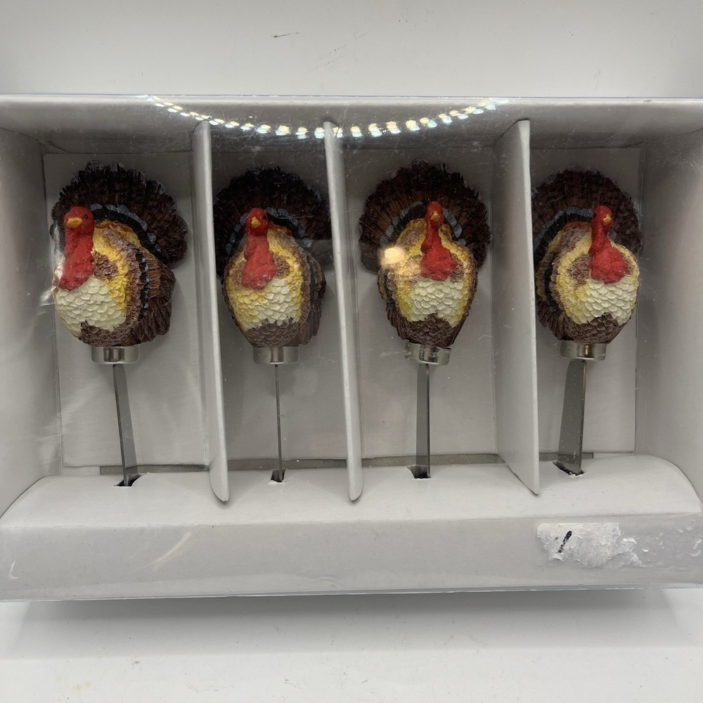 Burton Bounty Thanksgiving Turkey Spreaders Resin With Box
